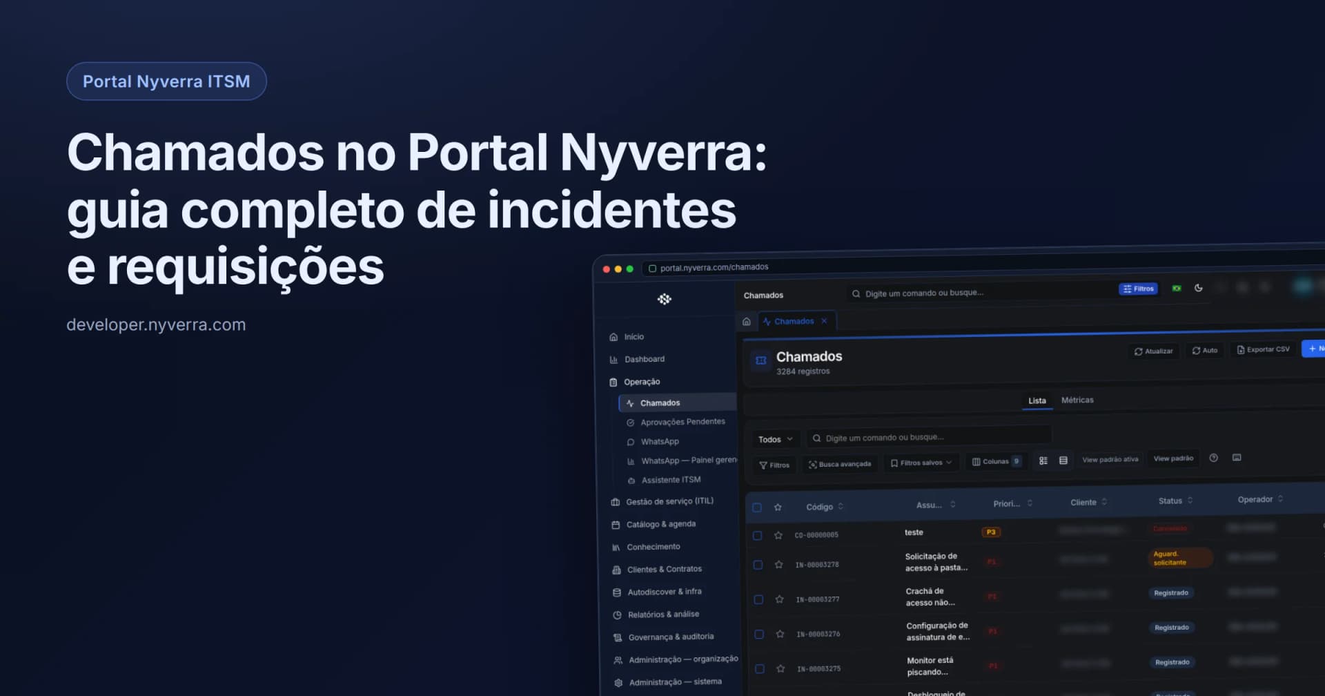 Chamados no Portal Nyverra: guia completo de incidentes e requisições